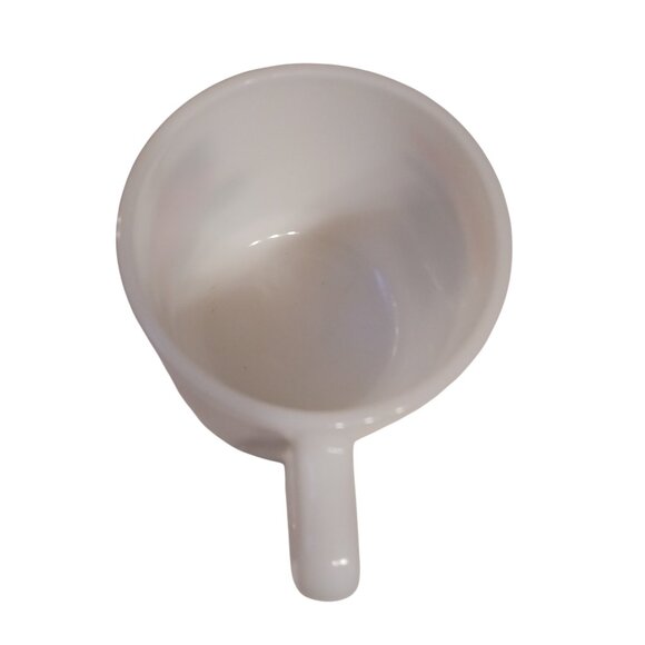 Vintage Unmarked November Chrysanthemum Mug Milk Glass Flower of the Month 1970 - Picture 6 of 8